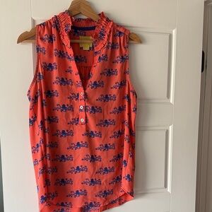 Sleeveless Maeve Ruffle-Neck Top